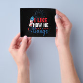 Ik vind leuk hoe hij patriottische 4 juli koppels flyer (Hand)