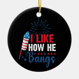Ik vind leuk hoe hij patriottische 4 juli koppels keramisch ornament