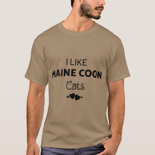 Ik vind Maine Coon katten Oversized leuk T-shirt (Voorkant)