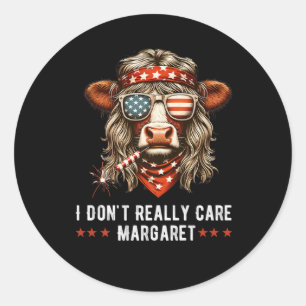 Ik vind Margaret American Flag niet echt grappig Ronde Sticker