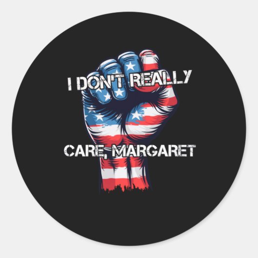 Ik vind Margaret niet echt grappig Ronde Sticker (Voorkant)