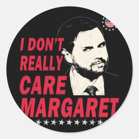 Ik vind Margaret niet echt grappig Ronde Sticker (Voorkant)