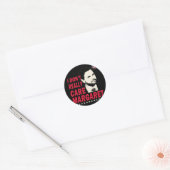 Ik vind Margaret niet echt grappig Ronde Sticker (Envelop)