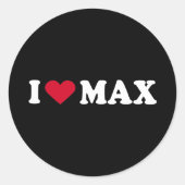 IK VIND MAX RONDE STICKER (Voorkant)