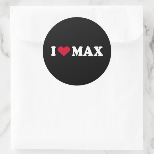 IK VIND MAX RONDE STICKER (Tas)