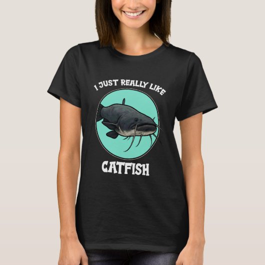 Ik vind meerval gewoon echt leuk t-shirt (Voorkant)