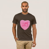 Ik vind meisjes leuk t-shirt (Voorkant volledig)