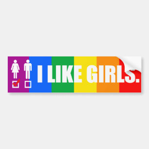 IK VIND MEISJES -.png Bumpersticker