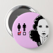 IK VIND MEISJES RONDE BUTTON 4,0 CM (Voorkant /achterkant)