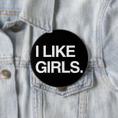 IK VIND MEISJES RONDE BUTTON 4,0 CM (In situ)