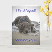 Ik vind mezelf, vermist je...Wenskaart Kaart (Gele Bloem)