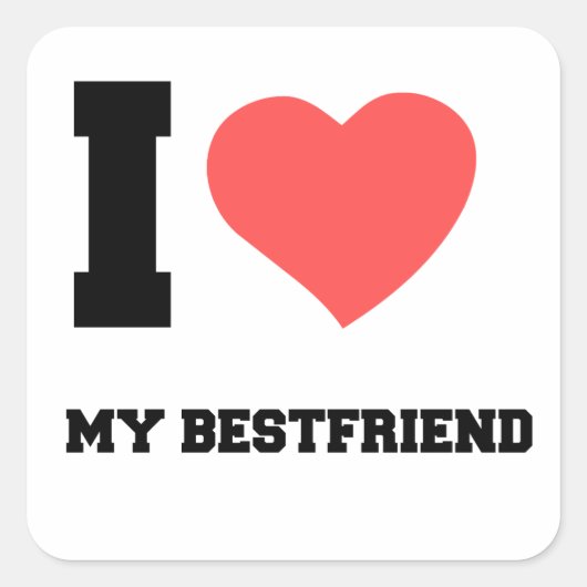 IK VIND MIJN BESTFRIEND VIERKANTE STICKER (Voorkant)