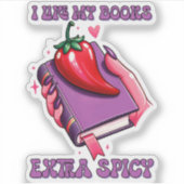 Ik vind mijn boeken extra pittig sticker (Voorkant)