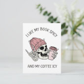 Ik vind mijn boeken pittig, grappig boekenachtig briefkaart (Staand voorkant)