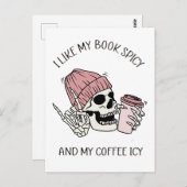 Ik vind mijn boeken pittig, grappig boekenachtig briefkaart (Voorkant / Achterkant)