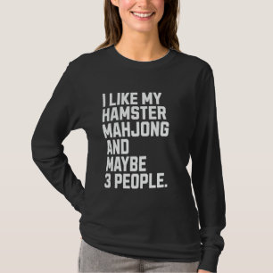 Ik vind mijn hamster bordspel grappige Mahjong spe T-shirt