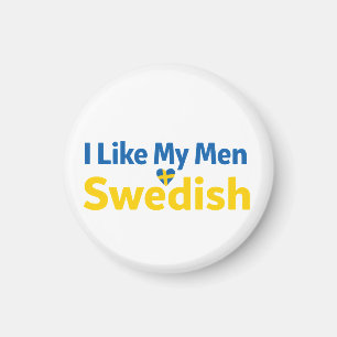 Ik vind mijn mannen Zweeds Grappig Zweden Humor Magneet