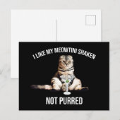 Ik vind mijn Meowtini Shaken niet Gesponnen Martin Briefkaart (Voorkant / Achterkant)