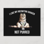 Ik vind mijn Meowtini Shaken niet Gesponnen Martin Briefkaart (Voorkant)