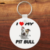 IK VIND MIJN PIT BULL - VOEG JE EIGEN FOTO TOE - S SLEUTELHANGER (Voorkant)