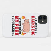 Ik vind mijn rekken grote BBQ, Butt Pork citaat Case-Mate iPhone Case (Achterkant (horizontaal))