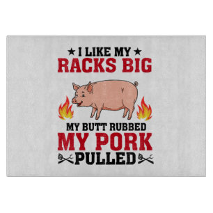 Ik vind mijn rekken grote BBQ, Butt Pork Quote Snijplank