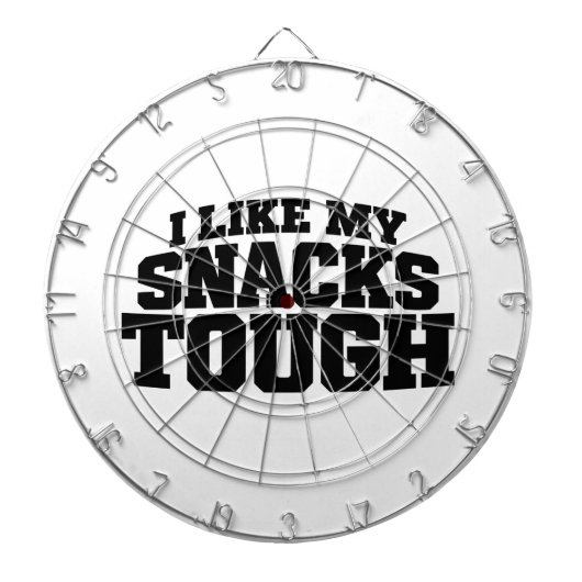 Ik vind mijn snacks taai Grappige Beef Jerky Spreu Dartbord (Voorkant)