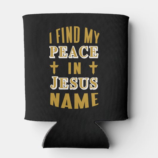 Ik vind mijn vrede in Jezus naam Blikjeskoeler (Achterkant)