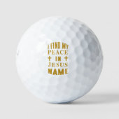 Ik vind mijn vrede in Jezus naam Golfballen (Voorkant)