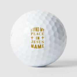 Ik vind mijn vrede in Jezus naam Golfballen