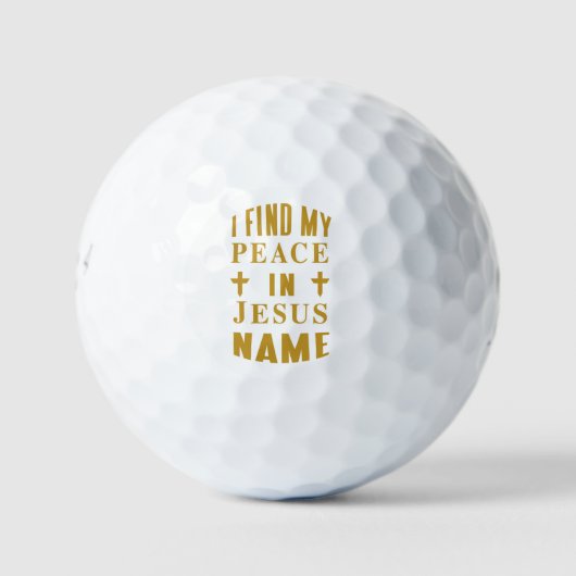 Ik vind mijn vrede in Jezus naam Golfballen (Voorkant)