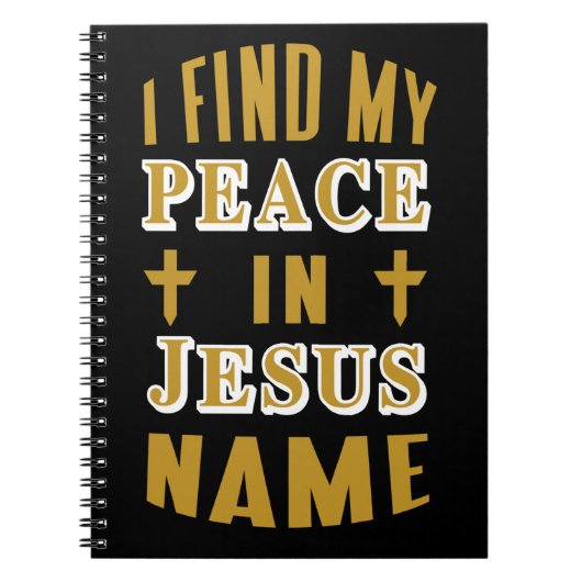 Ik vind mijn vrede in Jezus naam Notitieboek (Voorkant)