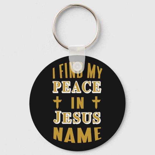 Ik vind mijn vrede in Jezus naam Sleutelhanger (Voorkant)