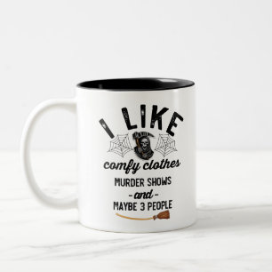 Ik vind moordshows comfortabele kleding bijpassend tweekleurige koffiemok