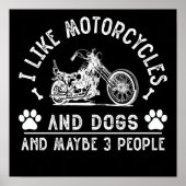 IK VIND MOTORCYCLUS EN DOG EN MISSCHIEN 3 MENSEN POSTER (Voorkant)