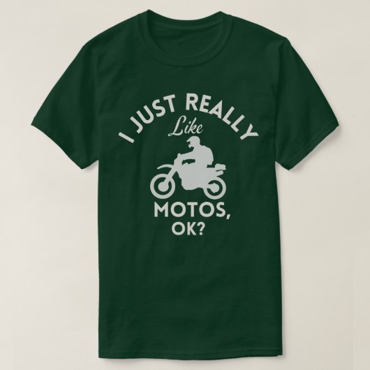 Ik vind motoren gewoon echt leuk oké t-shirt (Design voorkant)
