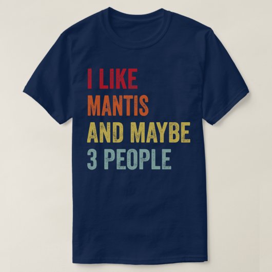 Ik vind Ms misschien 3 mensen leuk T-shirt (Design voorkant)