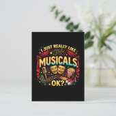 Ik vind musicals gewoon echt leuk, oké? briefkaart (Staand voorkant)