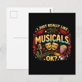 Ik vind musicals gewoon echt leuk, oké? briefkaart (Voorkant / Achterkant)