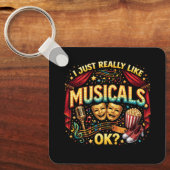 Ik vind musicals gewoon echt leuk, oké? sleutelhanger (Voorkant)