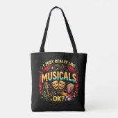 Ik vind musicals gewoon echt leuk, oké? tote bag (Achterkant)