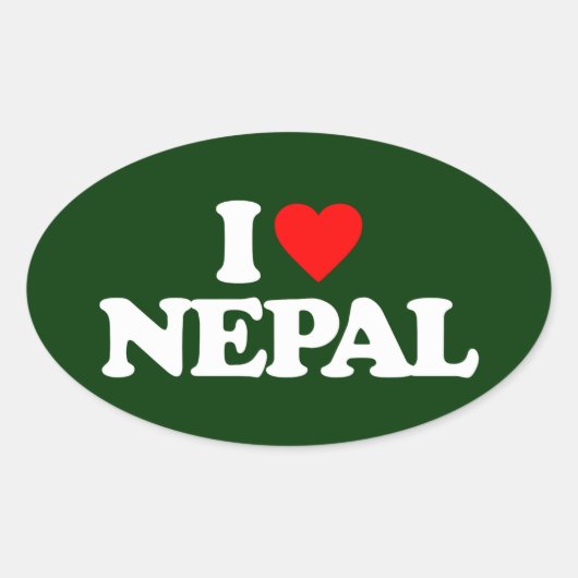 IK VIND NEPAL OVALE STICKER (Voorkant)