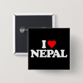 IK VIND NEPAL VIERKANTE BUTTON 5,1 CM (Voorkant /achterkant)