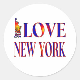 IK VIND NIEUW YORK RONDE STICKER