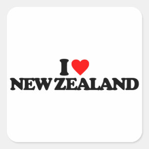 IK VIND NIEUW-ZEELAND VIERKANTE STICKER
