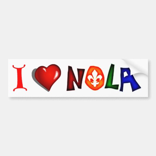 IK VIND NIEUWE ORLEANS LOUISIANA BUMPERSTICKER (Voorkant)