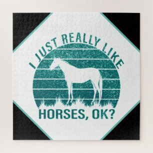 Ik vind paarden in marinegroen echt heel leuk legpuzzel