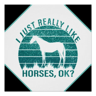 Ik vind paarden in marinegroen gewoon echt leuk perfect poster