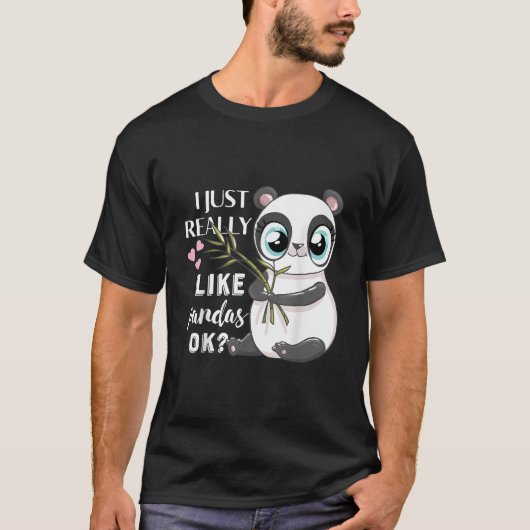 Ik vind panda's echt leuk ok panda t-shirt (Voorkant)