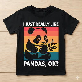 Ik vind panda's gewoon echt leuk OK – Schattige re T-shirt